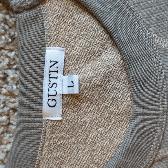 Gustin USA Putty or Grey Color Crewneck Sweatshirt - Picture 2 of 7